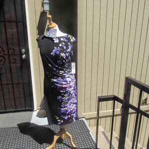 #326  NEW WOMEN'S FLORAL DRESS BY LAUREN  (SIZE 14)